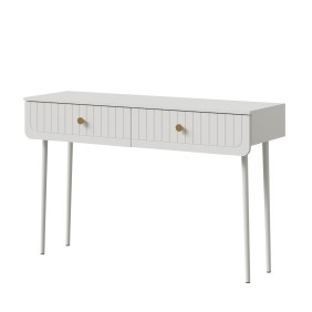 Toaletka z szufladami Chloe 2S 125 Biała (złoty uchwyt)