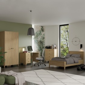 Zestaw mebli do pokoju / sypialni Ethan Dąb Cremona