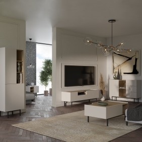 Zestaw mebli do salonu Noel Kaszmir / Dąb Cremona [Wariant 3]