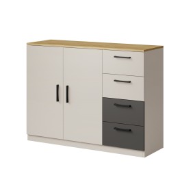 Komoda z szufladami Billz 2D4S 120 Kaszmir/Dąb Cremona