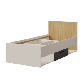 Łóżko młodzieżowe z szufladami Billz 90x200 Kaszmir/Dąb Cremona