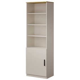 Regał z drzwiami uchylnymi Billz 1D 60 Kaszmir/Dąb Cremona