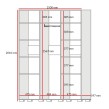 Szafa uchylna Napoli 3D 150 Biała