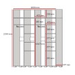 Szafa uchylna z nadstawką Napoli 4D 200 Dąb Cremona