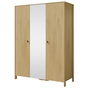 Szafa uchylna z lustrem Ethan 3D 150 Dąb Cremona