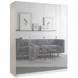 Szafa uchylna z lustrem Monza 4D 160 Kaszmir