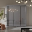 Szafa przesuwna Torino 3D 180 Szara
