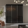 Szafa przesuwna Torino 3D 180 Czarna