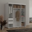 Szafa przesuwna z lustrem Como 3D1L 180 Biała