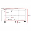Komoda Liam 3D 150 Czarna