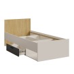 Łóżko młodzieżowe z szufladami Billz 90x200 Kaszmir/Dąb Cremona