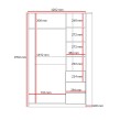 Szafa uchylna Billz 3D3S 120 Kaszmir/Dąb Cremona