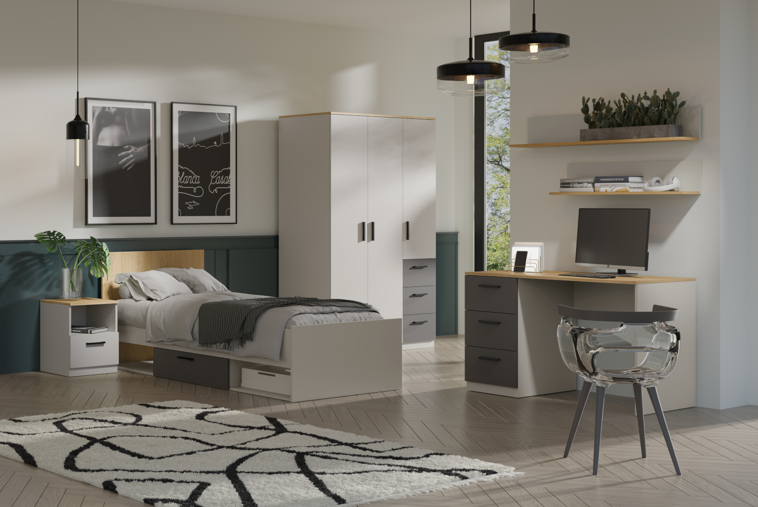 Subtelny pokój dla nastolatka 